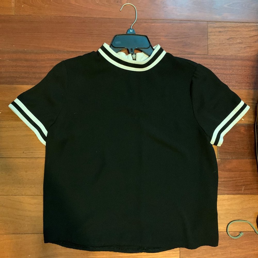 Black Detailed Tee